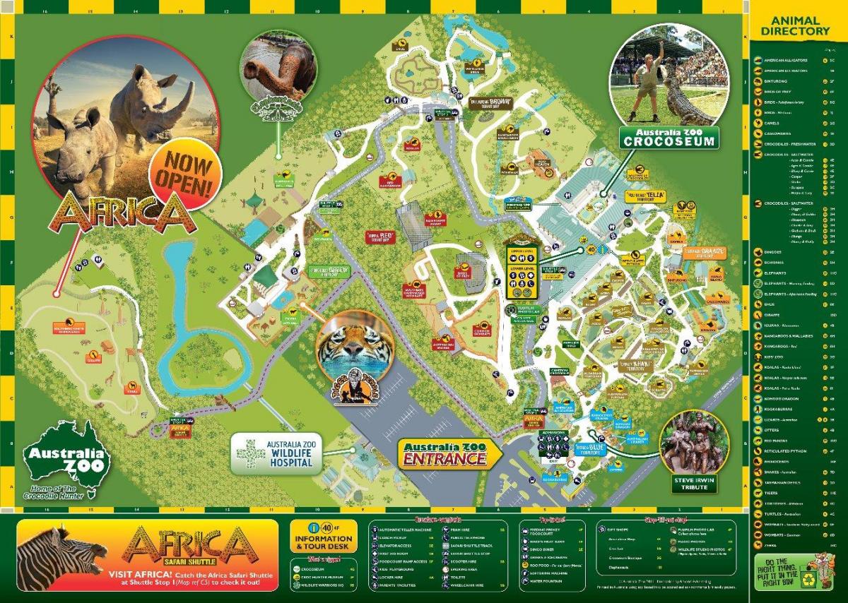 карта Австралии зоопарк