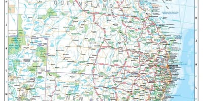 Карта восточного побережья Австралии