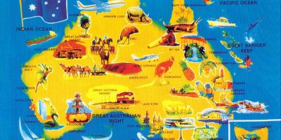 Карта Австралии туристические достопримечательности