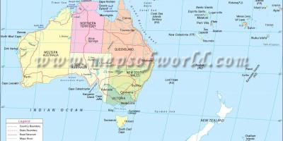 Карта Австралии континента