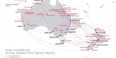 Карта вирджин Австралия рейс